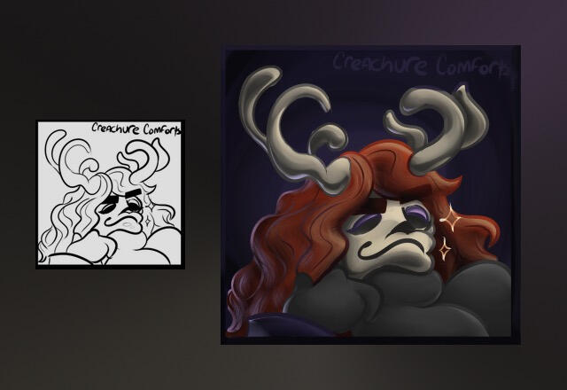 an art example showing how the colours look when rendered