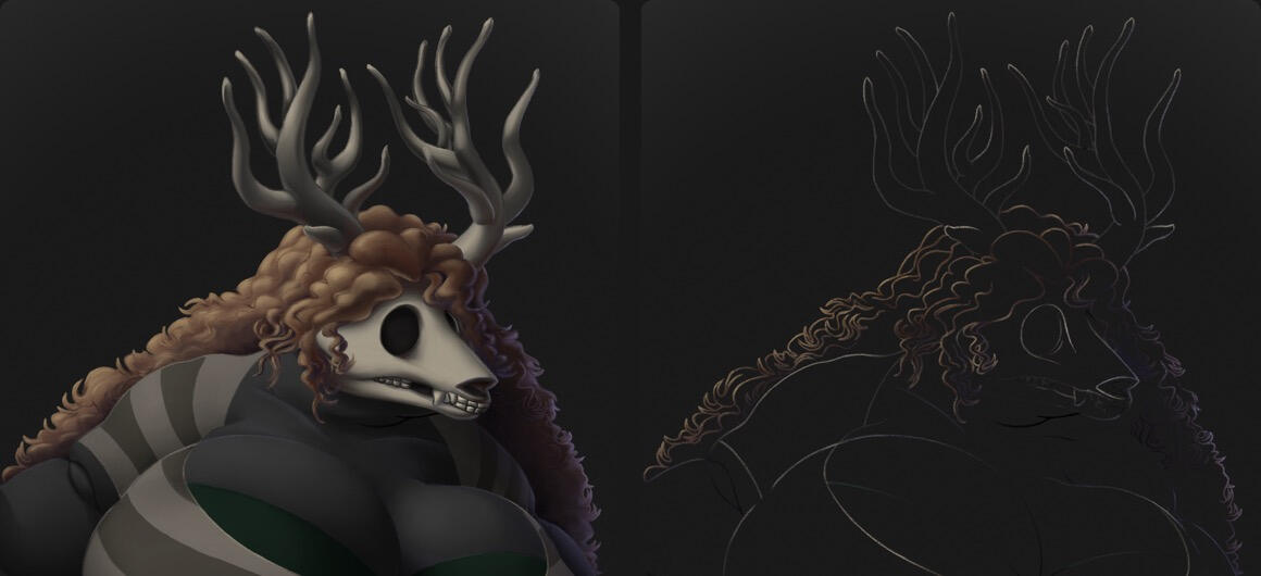 an art example showing how the colours look when rendered